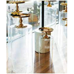 Colonne transparent ronde  Diam 30 cm Haut 60 cm location
