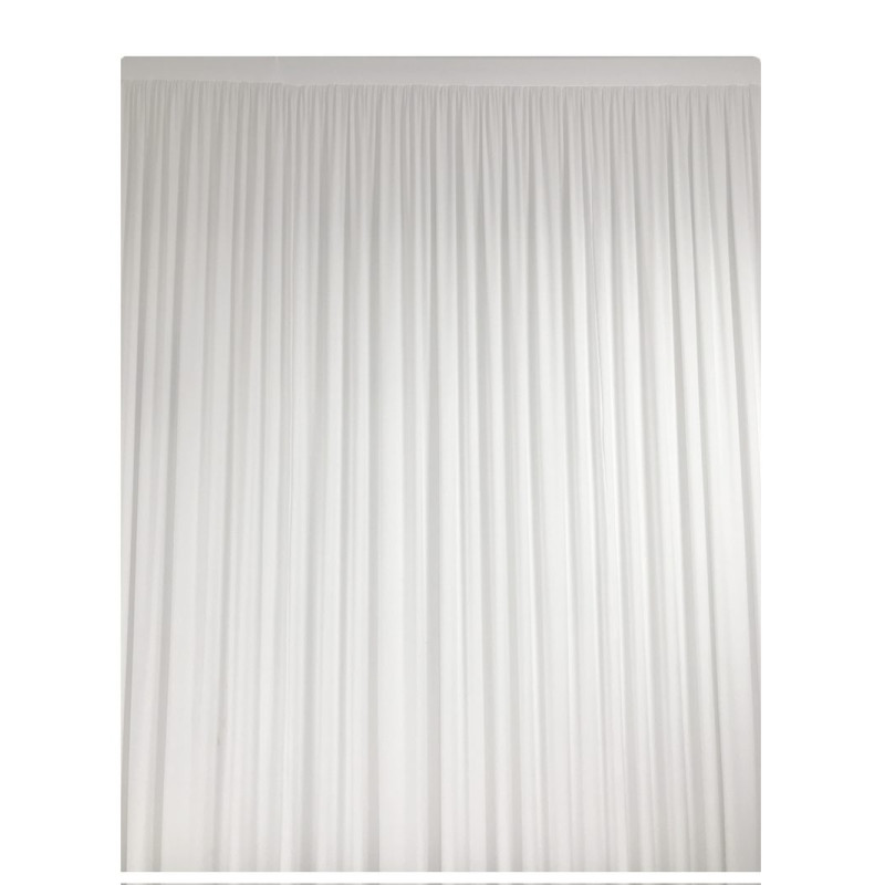 Rideaux lycra blanc  (Haut de 3 M Long 4 M )location