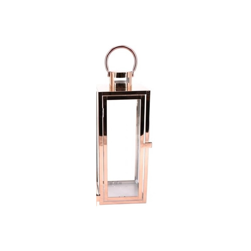 Lanterne carrée rose gold (40x14cm) location