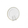 Assiette de PRESENTATION transparente bordure OR  33 cm location