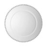 Assiette de PRESENTATION transparente bordure argent 33 cm location