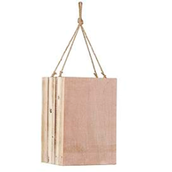 Caisse en bois déco nature  X 1piece 43 cm location