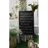 Tableau noir vintage sur pied (en métal haut 1M) location