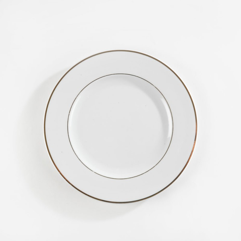 Assiette plate filet OR porcelaine 27 cm location