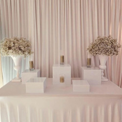 Présentoir en cube blanc (x1cube) pour buffet 35x35x35 cm location