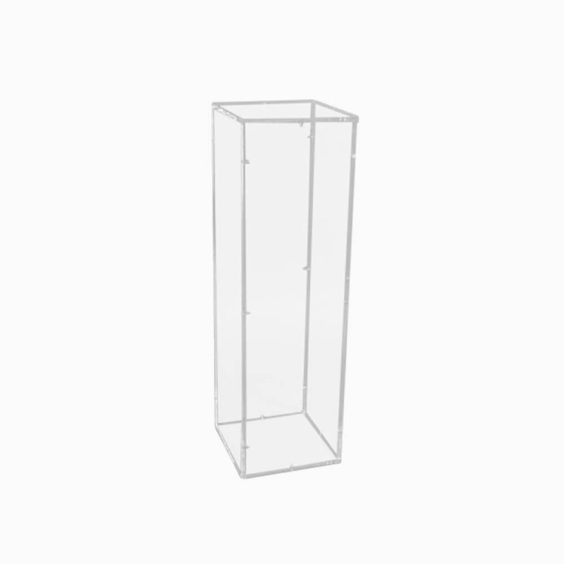 Colonne transparent carrée larg 29 cm Haut 80 cm location