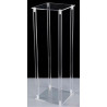 Centre de table colonne ronde TRANSPARENT 60 CM location