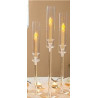 Set de 3 bougeoirs plexi transparents H60-H55-H50 cm LOCATION