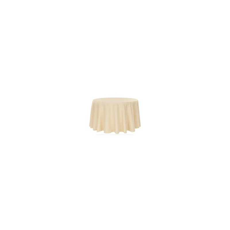 Nappe ronde polyester champagne /beige diam 290 location