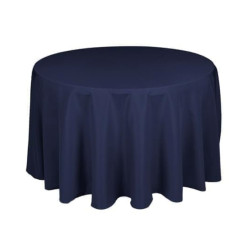 Nappe ronde polyester bleu...