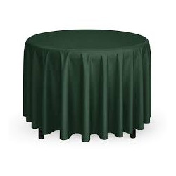 Nappe ronde polyester vert...