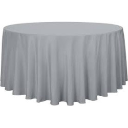 Nappe ronde polyester gris...