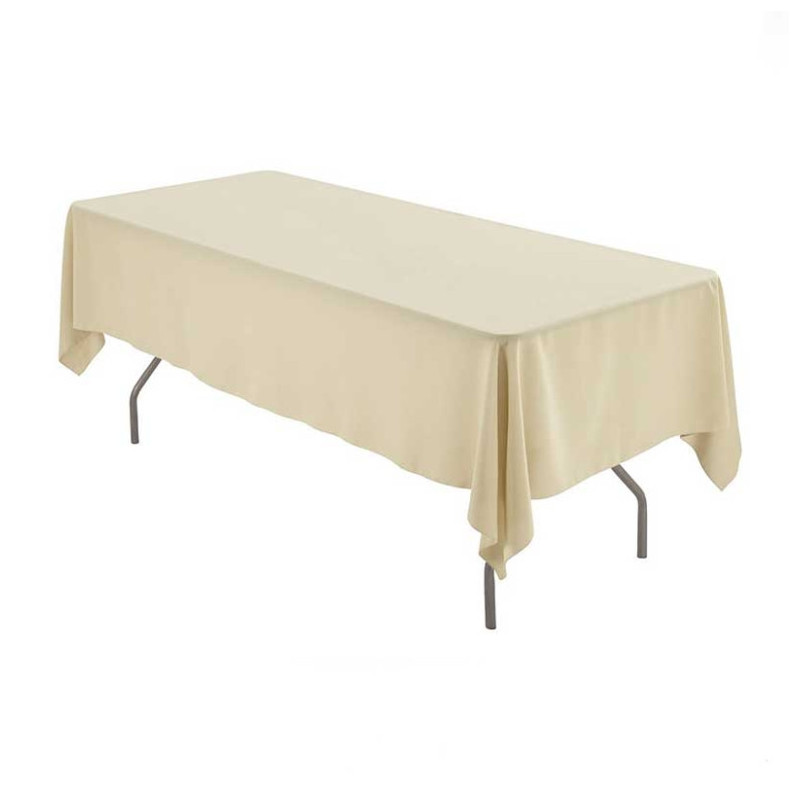Nappe rectangulaire champagne/beige polyester 1.50x3m location