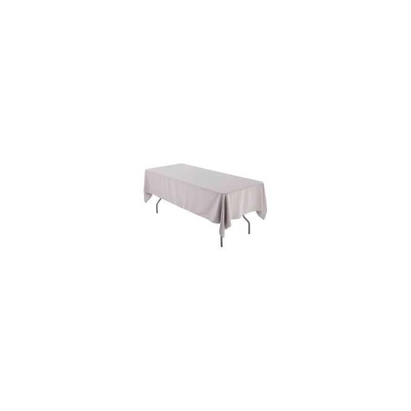 Nappe rectangulaire gris polyester 1.50x3m location