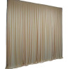 Rideaux lycra champagne/beige (Haut de 3  M Long 4 M )location