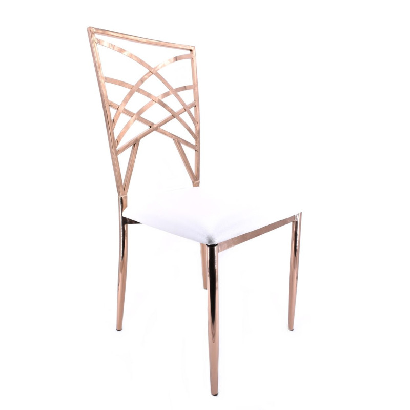 Chaises  TIFFANY rose gold  pour les mariés X1 location