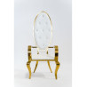 Fauteuil royal DIANA Blanc métal OR x2 pièces location