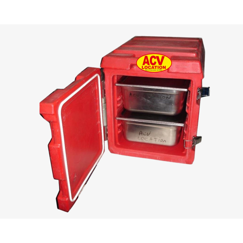 Conteneur transport repas + 2 gros bacs inox  location