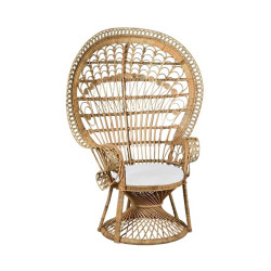 Fauteuil Emmanuelle rotin...