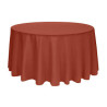Nappe ronde polyester terracotta diam 280 location