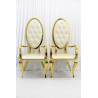 Fauteuil royal DIANA Blanc métal OR x2 pièces location