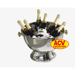 Vasque à champagne inox anse Doré 5 à 6 bouteilles location
