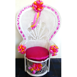 Fauteuil Emmanuelle rotin blanc  x2 location