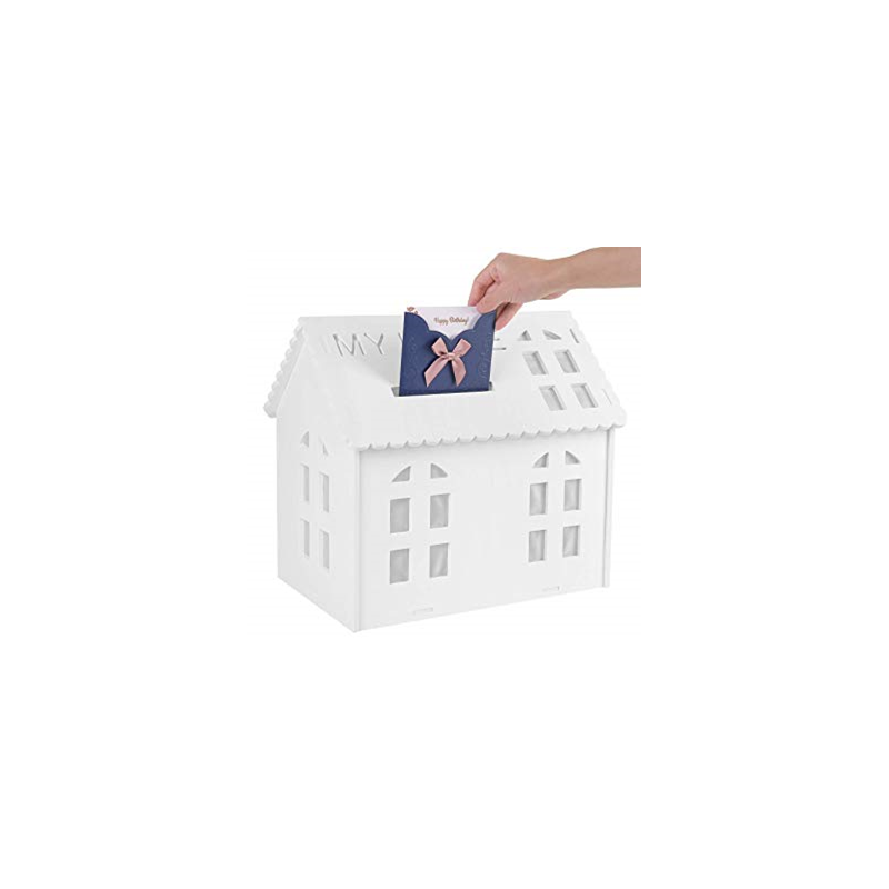 Urne en forme MAISON blanc GM location