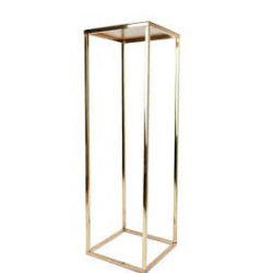 Centre de table colonne carrée OR dim. 25 X25X80 CM location