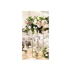 Centre de table colonne carrée ROSE GOLD dim. 25 X25X80 CM location