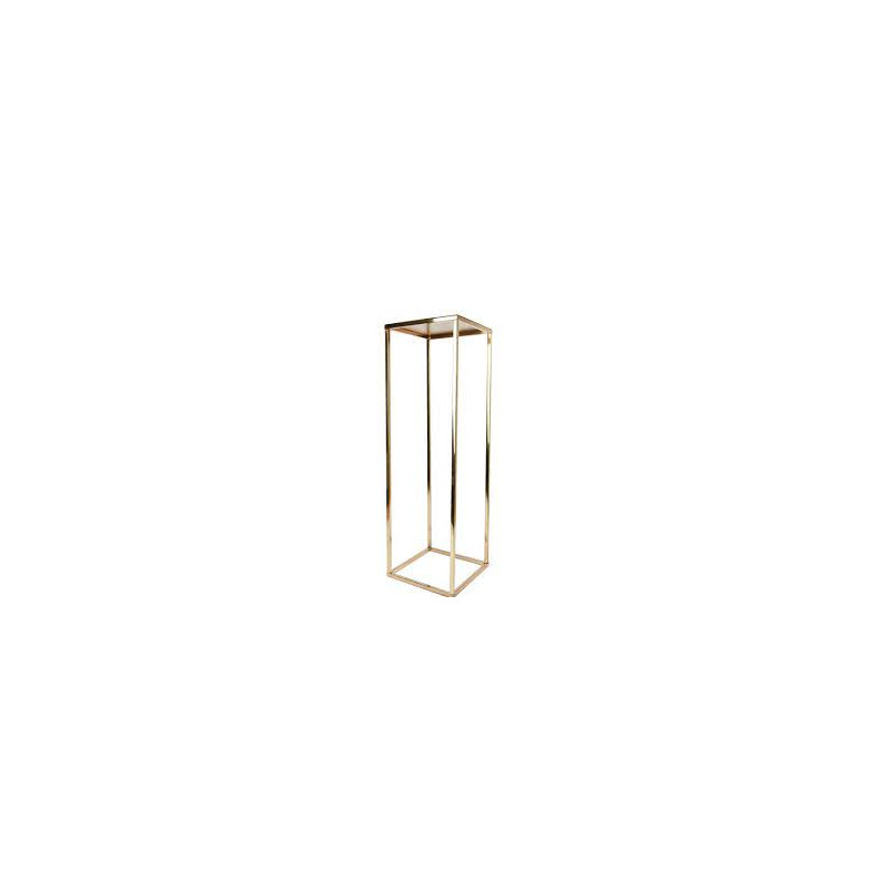 Centre de table colonne carrée ROSE GOLD dim. 25 X25X80 CM location