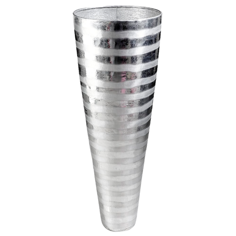 Vase de sol métal argenté 80 cm pour déco PM location