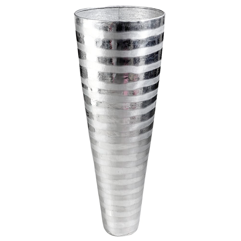 Vase de sol métal argenté 100 cm pour déco GM location