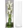 Vase en verre colonne (60 cm diam 15 cm) location