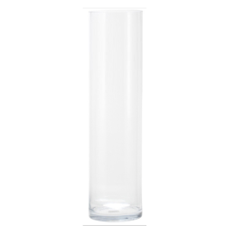 Vase en verre colonne (60 cm diam 15 cm) location