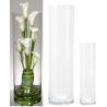 Vase en verre colonne (60 cm diam 15 cm) location
