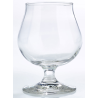 Vase en verre cognac (28 cm diam 13 cm) location
