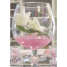 Vase en verre cognac (28 cm diam 13 cm) location