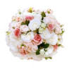 Boule de fleurs LOVERY blanc et rose 60 cm location