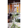 Chandelier 50 cm argent 5 têtes location