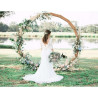 Arche métal rond florale blanc 2M location