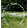 Arche métal rond florale blanc 2M location