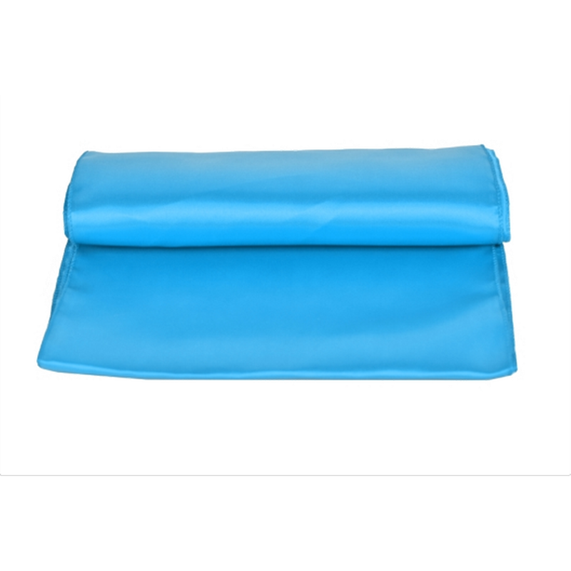 Chemin de table satin BLEU TURQUOISE long 2.75X30 CM location