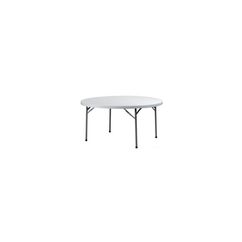 Table ronde 10 pers blanche diam 180cm location