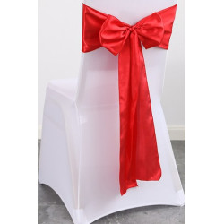 Ruban satin ROUGE pour nœud chaise 2.60X20 CM location
