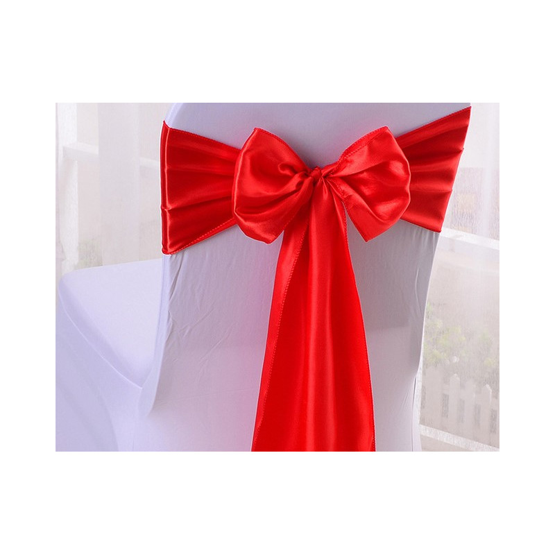 Ruban satin ROUGE pour nœud chaise 2.60X20 CM location