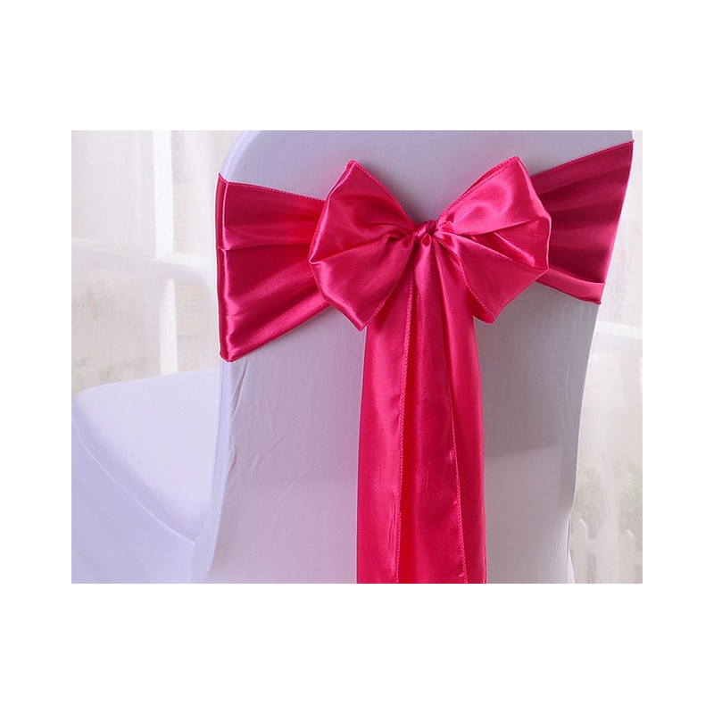 Ruban satin FUCSHIA pour nœud chaise 2.60X20 CM  location