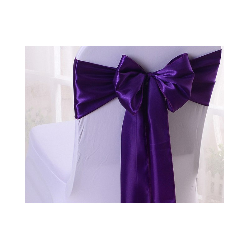 Ruban satin VIOLET pour nœud chaise 2.60X20 CM location