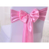 Ruban satin ROSE pour nœud chaise location