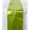 Chemin de table satin VERT ANIS long 2.75X30 CM location